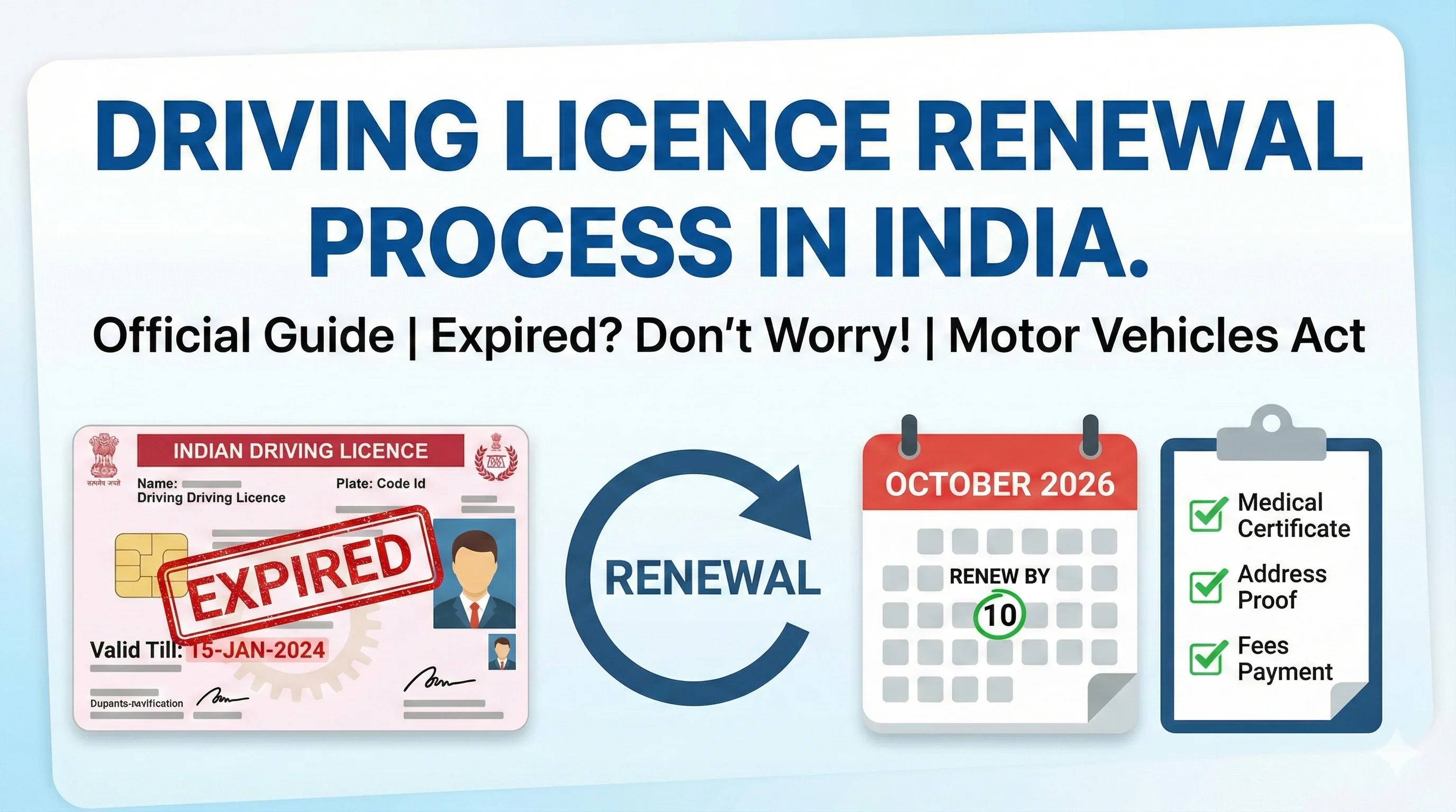 Driving Licence Renewal Process Explained (India)